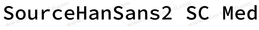 SourceHanSans2 SC Medium字体转换